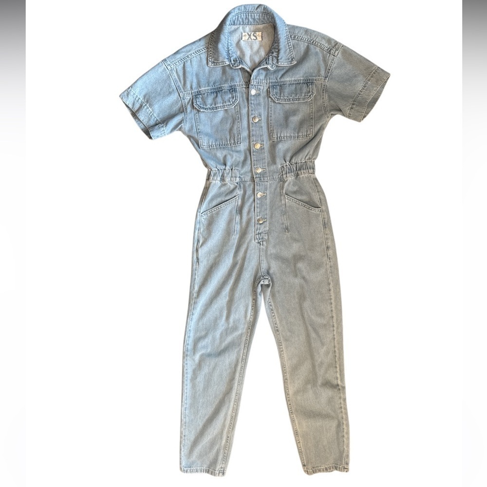 Free People x We the Free Marci Denim Jumpsuit - Picture 2 of 16